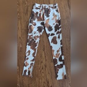 WeWoreWhat Brown and White brown  Patterned Jeans 20 X 32 5 Pocket